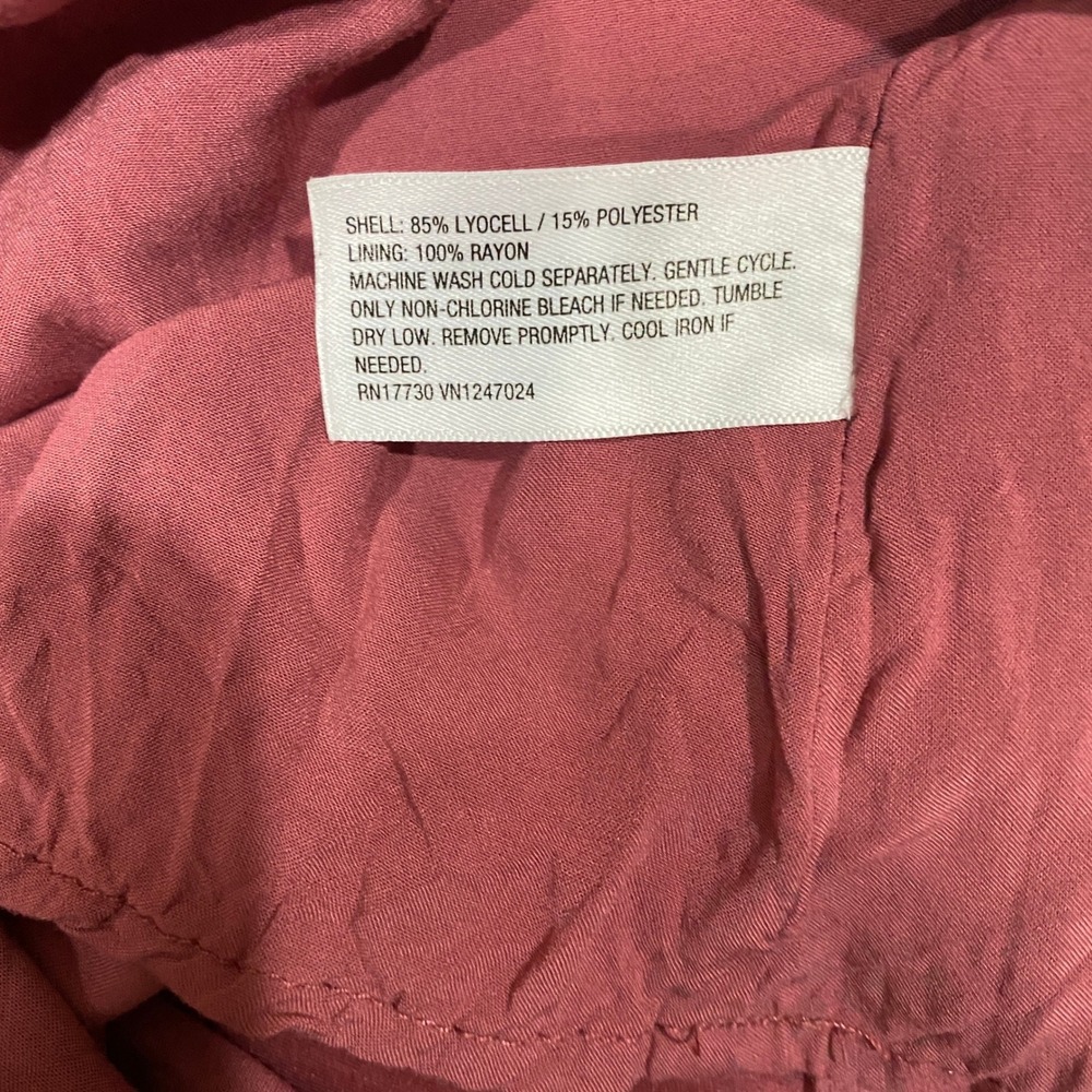 Future Collective Rose Pink Smocked Waist Midi Skirt Size 8 Lined Silky Fairy - Picture 9 of 9
